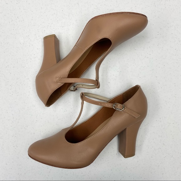 So Danca Shoes - So Danca Character Dance Dancing Shoes T-Strap Caramel Color Size 9 1/2 M